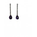 PENDIENTES ORO CON ZAFIRO Y AMATISTA