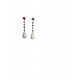 PENDIENTES ORO CON RODALITA Y AGATA BLANCA