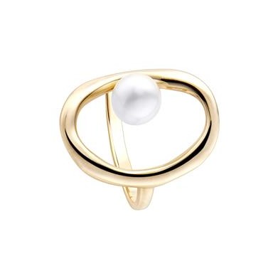 SORTIJA .DURAN COCO OVAL PERLA DESPLAZADA