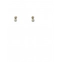 PENDIENTES ORO FLOR CON PERLA