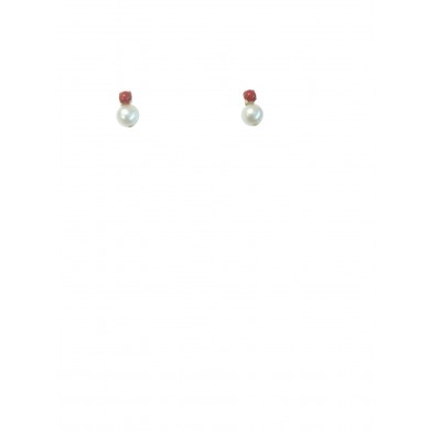 PENDIENTES TU Y YO PERLA Y CORAL