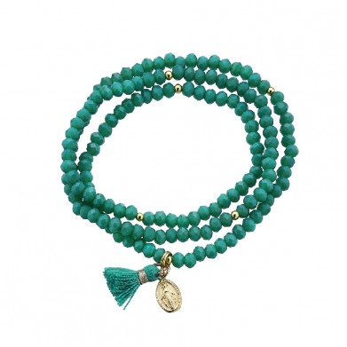 PULSERA P.DURAN JOLIE ELASTICA VERDE