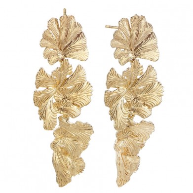 PENDIENTES P.DURAN HOJA CON TEXTURA