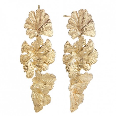 PENDIENTES P.DURAN HOJA CON TEXTURA