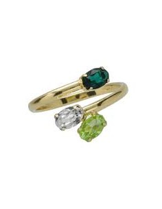 SORTIJA PLATA 3 CRISTALES