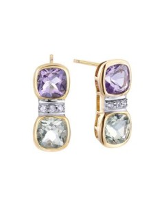 PENDIENTES P.DURAN DOLCE AMATISTA ROSA, PRASIOLITA