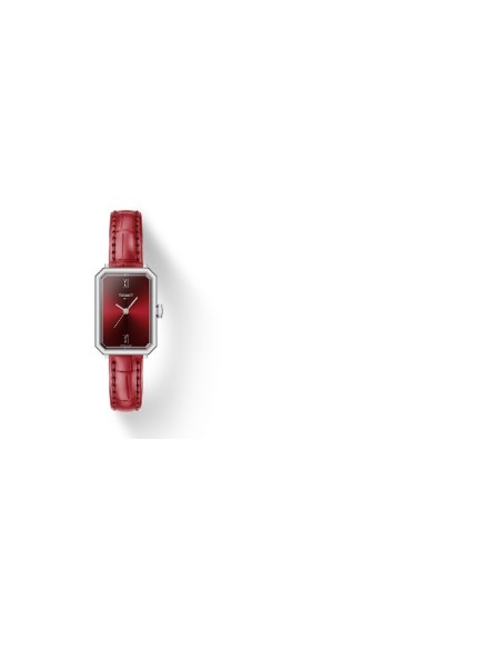 RELOJ TISSOT RECTANGULAR ROJO CON CORREA PIEL