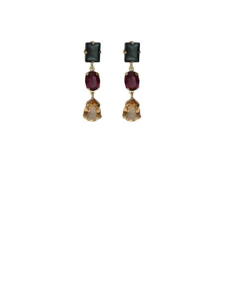 PENDIENTES V.CRUZ BOREA CRISTAL MULTICOLOR