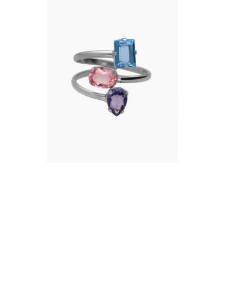 SORTIJA V.CRUZ BOREA CON CRISTAL MULTICOLOR