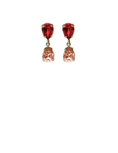 PENDIENTES V.CRUZ BIRTHSTONE CRISTAL SCARLET