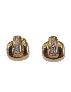 PENDIENTES CHIMENTO ORO Y BRILLANTE