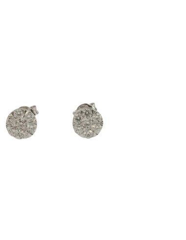 PENDIENTES ORO BLANCO CON DIAMANTES