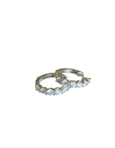 PENDIENTES ORO BLANCO CON DIAMANTES