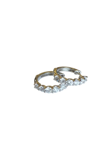 PENDIENTES ORO BLANCO CON DIAMANTES