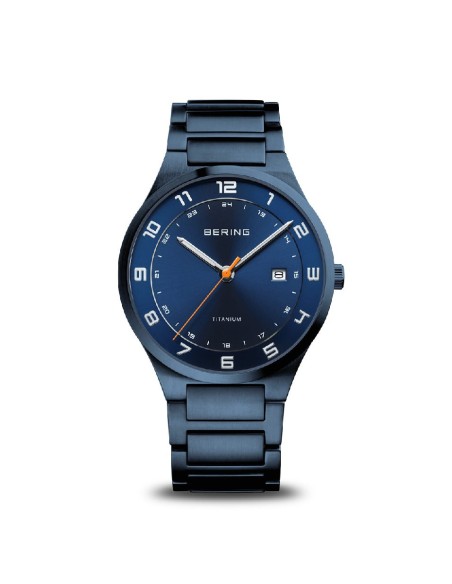 RELOJ BERING TITANIUM 39MM PAVONADO AZUL