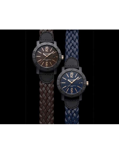 CORREA BVLGARI NEGRA TRENZADA DE PIEL