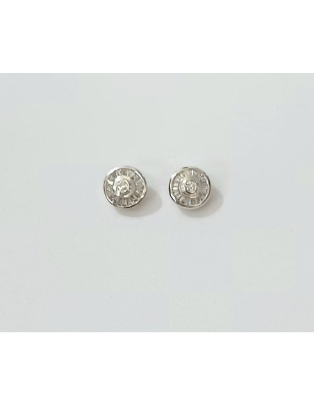 PENDIENTES ORO BLANCO Y DIMANTES TALLA BRILLANTE Y