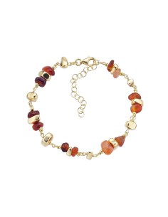 PULSERA P.DURAN CASABLANCA CORNALINA Y HEMATITES