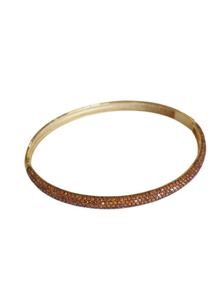 CRIOLLA PLATA MEDIANA CON PAVE NARANJA CIRCONITA