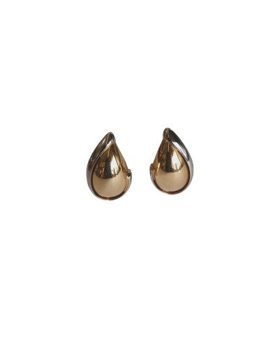 PENDIENTES ORO GOTA BICOLOR