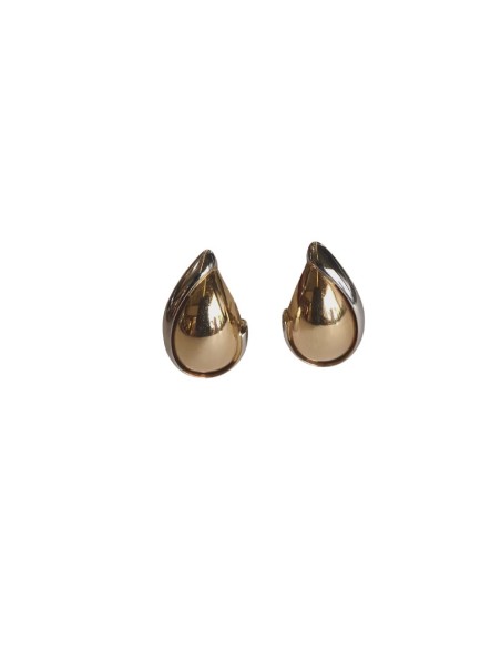 PENDIENTES ORO GOTA BICOLOR