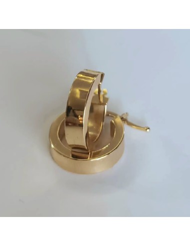 PENDIENTES ARO CUADRADITOS ORO