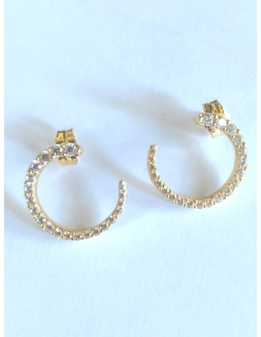 PENDIENTES ORO CON CIRCONITA ARO ABIERTO