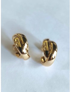 PENDIENTES ARO ENTRELAZADOS A PRESION