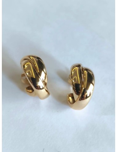 PENDIENTES ARO ENTRELAZADOS A PRESION