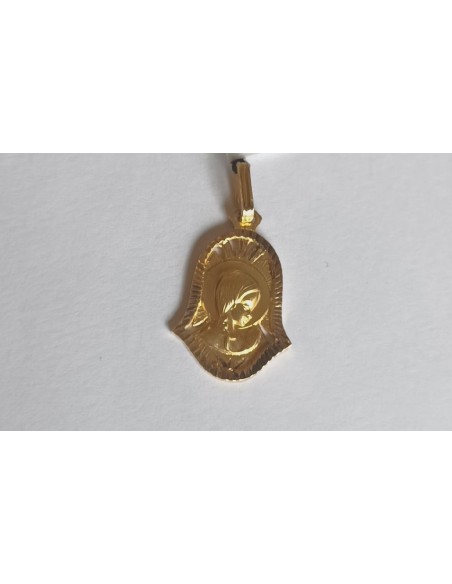 MEDALLA ORO VIRGEN NIÑA CAPILLITA