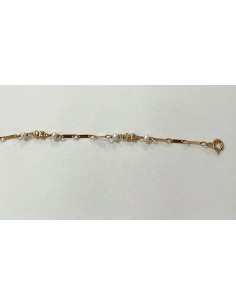 PULSERA ORO OSITO Y PERLAS