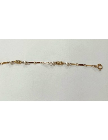 PULSERA ORO OSITO Y PERLAS