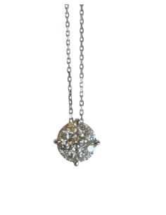 COLGANTE ORO BLANCO Y DIAMANTE