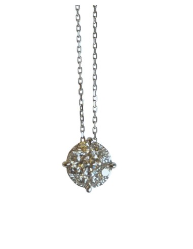 COLGANTE ORO BLANCO Y DIAMANTE