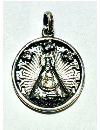 MEDALLA PLATA VIRGEN DE LA MONTAÑA CON CIRCONITAS