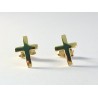 PENDIENTES ORO CRUZ