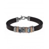 PULSERA PLATA DE PALO WOMAN CUERO PLATA CIRCONITAS