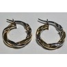 PENDIENTES ARO ORO BICLOR RETORCIDOS