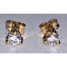 PENDIENTES ORO CON CIRCONITA DE 3 GARRAS